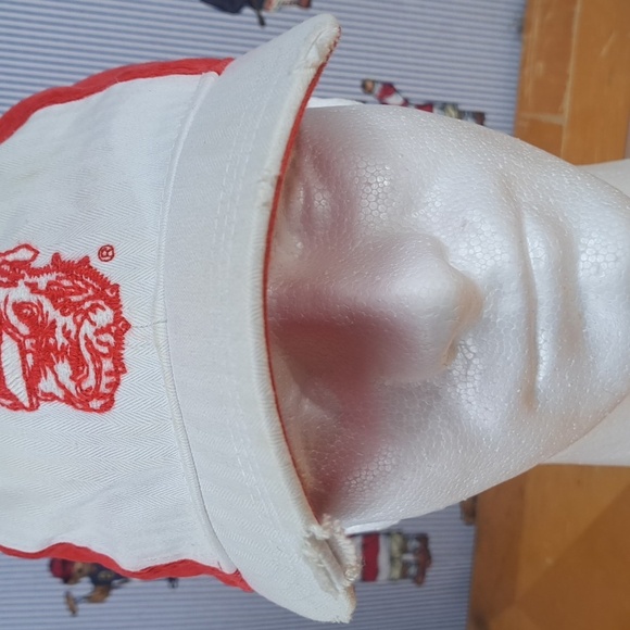 Georgia Bulldogs stitched logo corduroy red & white short brim velcro tab hat - Picture 7 of 11